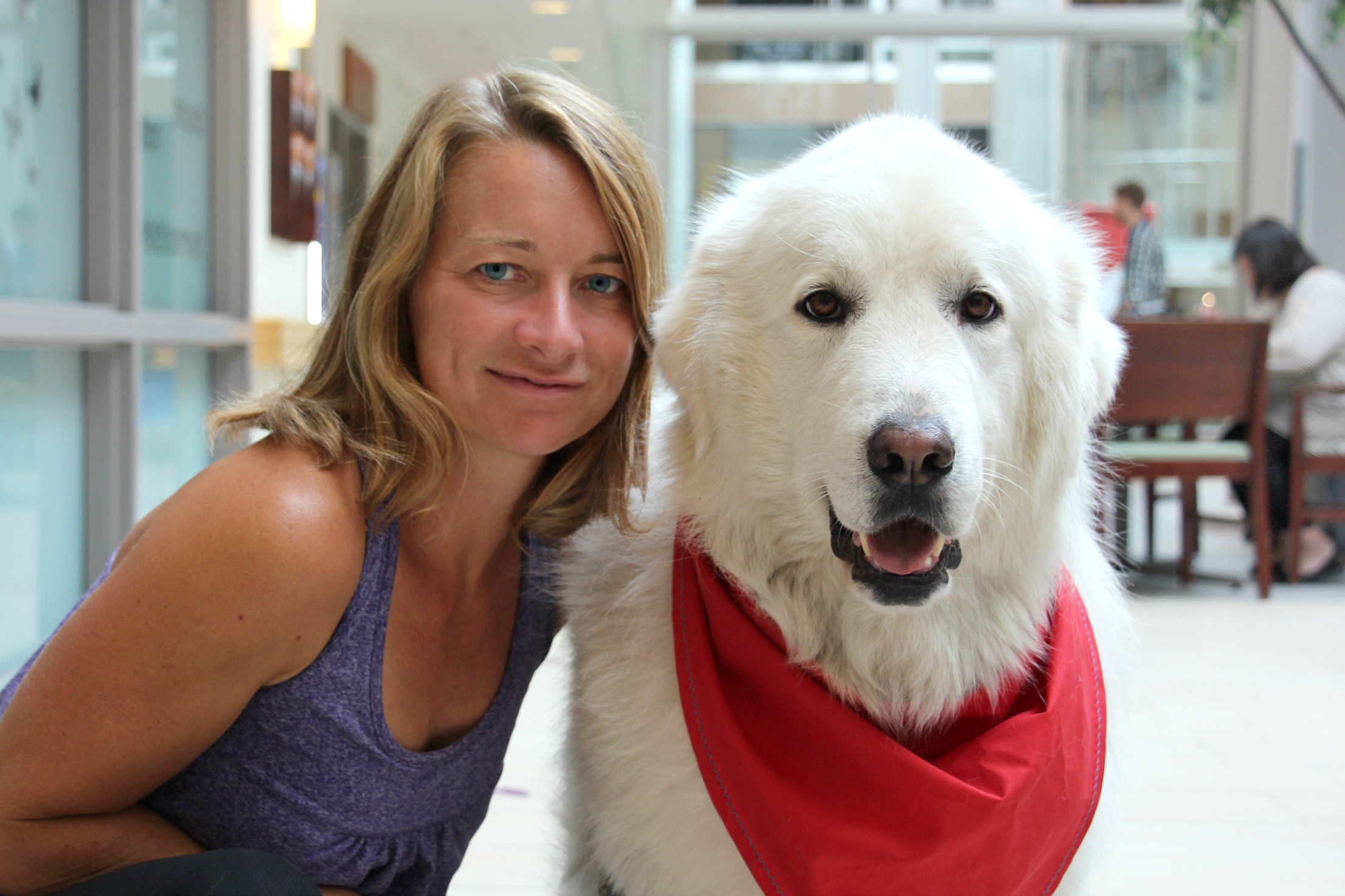 Vanessa and Olive the therapy dog