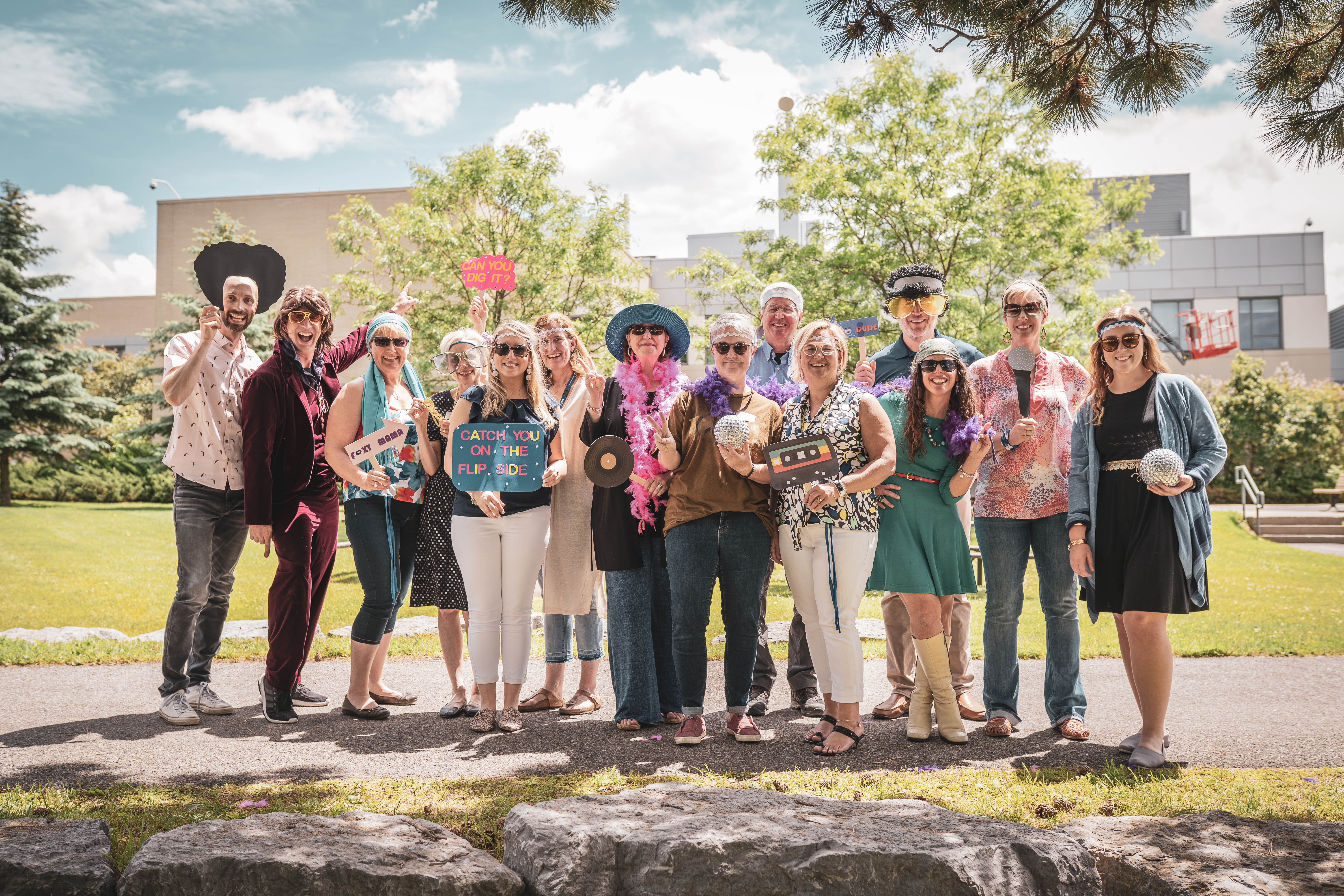 Royal Ottawa Foundation team celebrating their 40th birthday with an all-staff ice cream party.