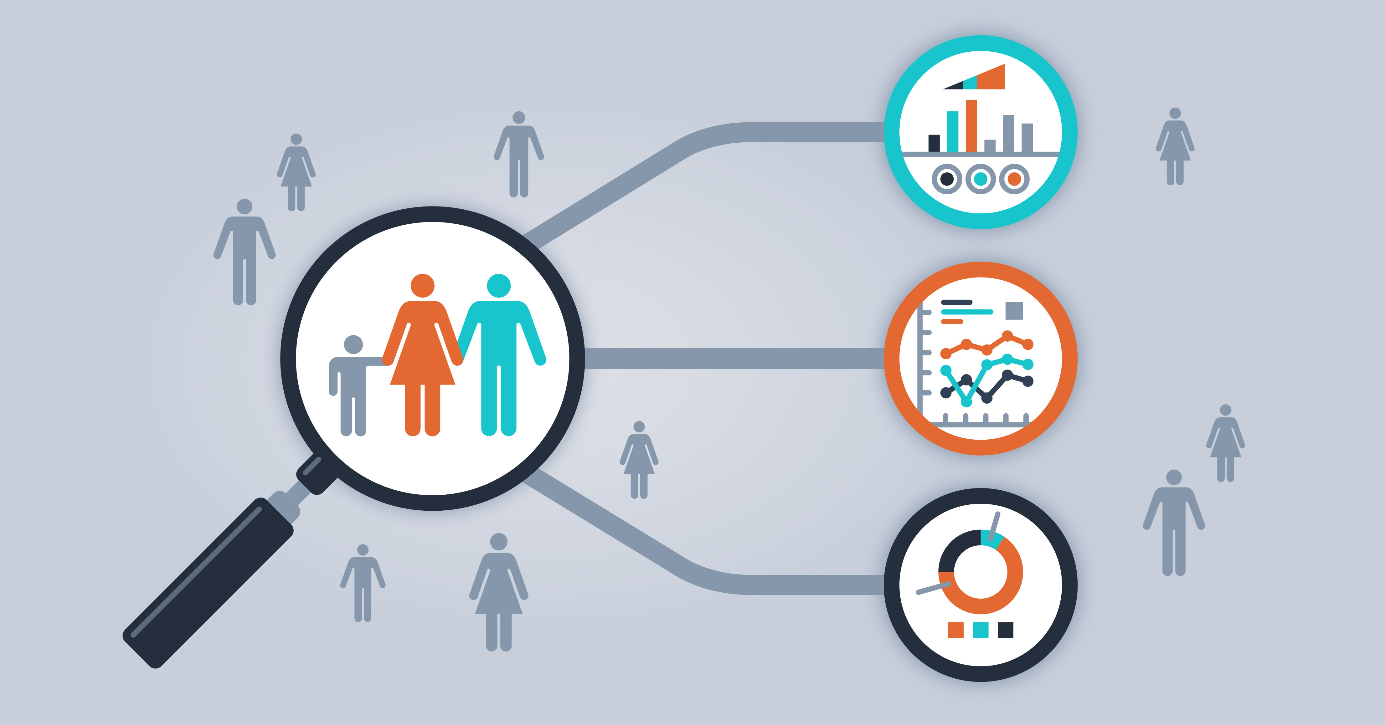 Graphic representing research link to clients and families