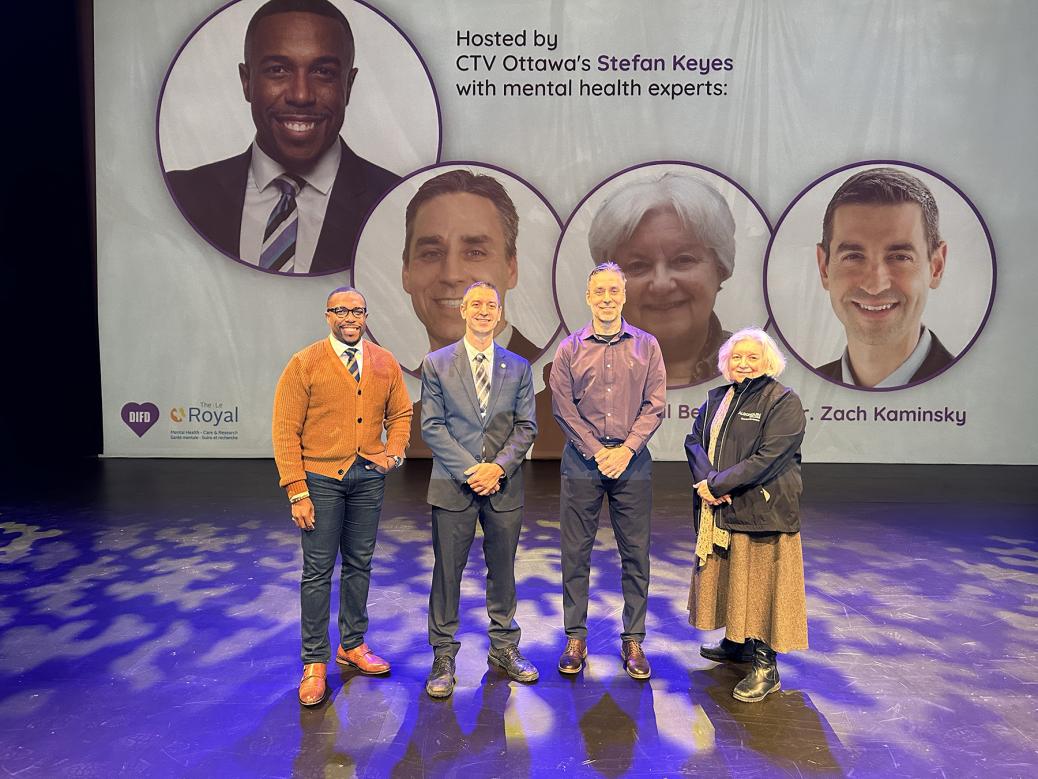 Let’s keep talking about your mental health: a special event focused on youth mental health Stefan Keyes, Dr. Zach Kaminsky, Mike Soulliere and Dr. Gail Beck