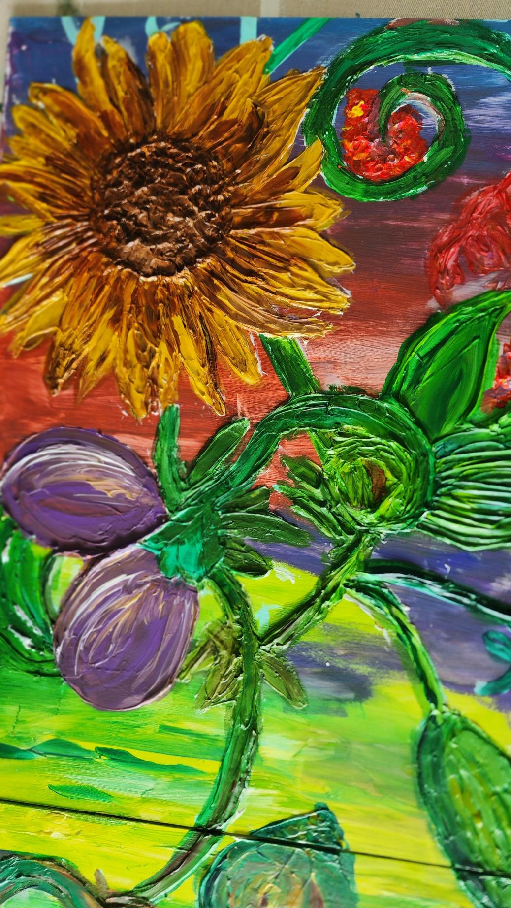 Painted sunflower