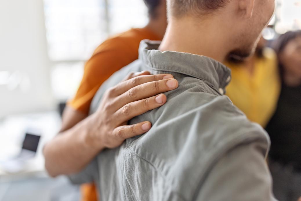 Caregiver helping a loved one