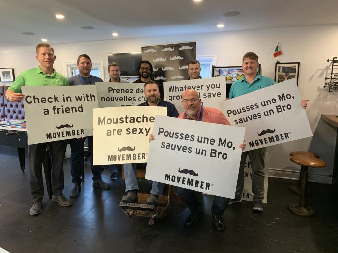 The Movember team of fundraisers