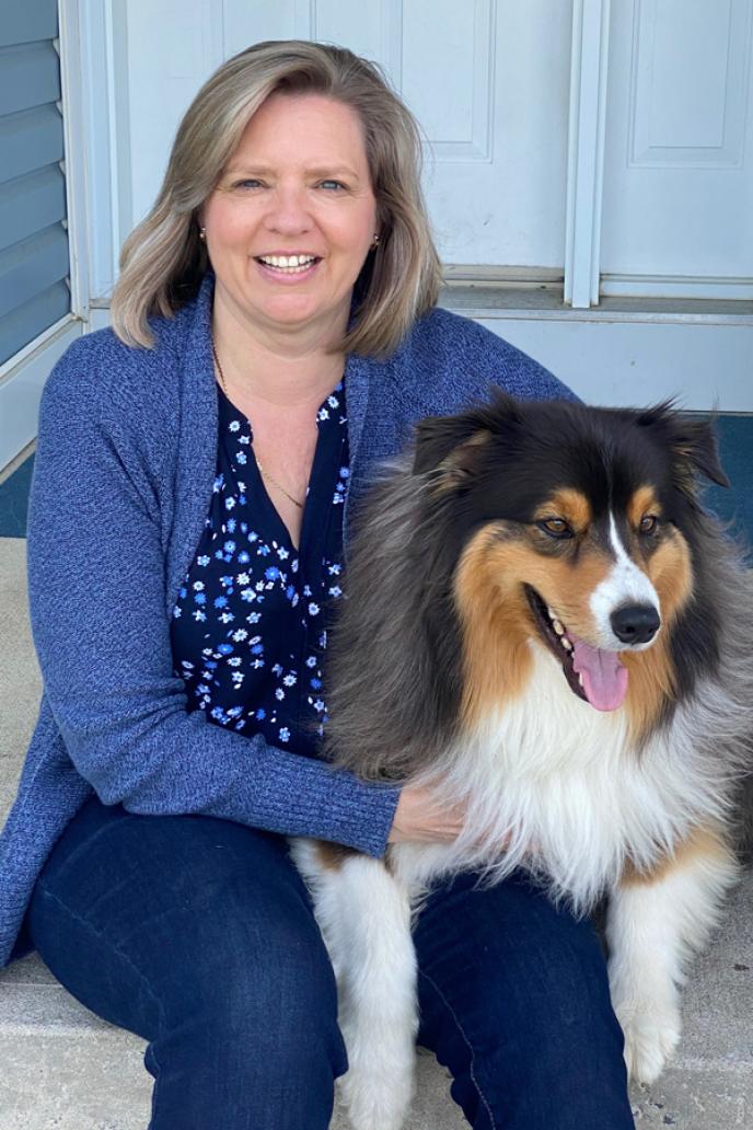 Jane Benson with her dog