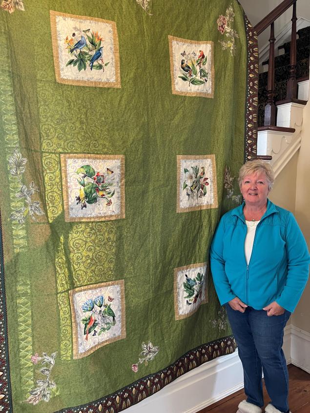 Danielle Eakins, an expert quilter in Muskoka, Ontario, made and donated a dignity blanket for Royal Ottawa Place.