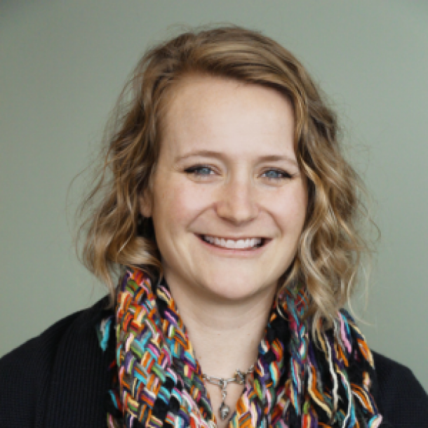Tanya Halsall smiling and looking forward