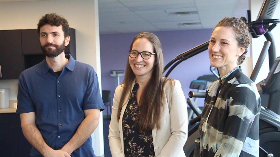 Researchers explore how exercise supercharges rTMS for treatment-resistant depression Dr. Arthur Chaves, Dr. Sara Tremblay and Dr. Lara Pilutti.