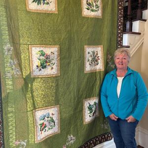 Danielle Eakins, an expert quilter in Muskoka, Ontario, made and donated a dignity blanket for Royal Ottawa Place.