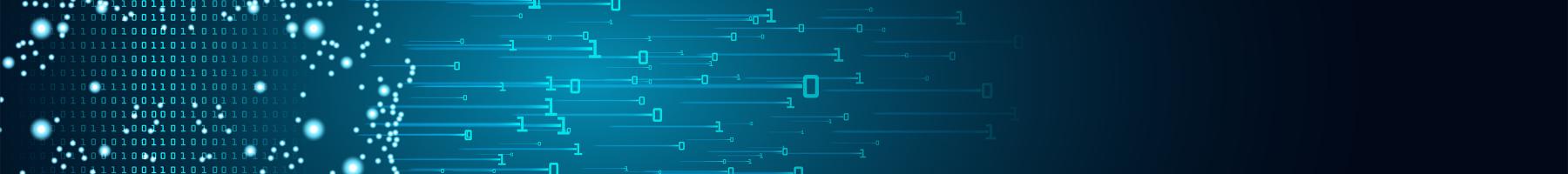 Cyber mind concept in form of women face outline with circuit board and binary data flow on blue background.