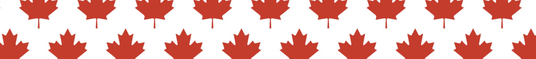 Several maple leaf icons in a row.