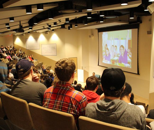 Youth in auditorium