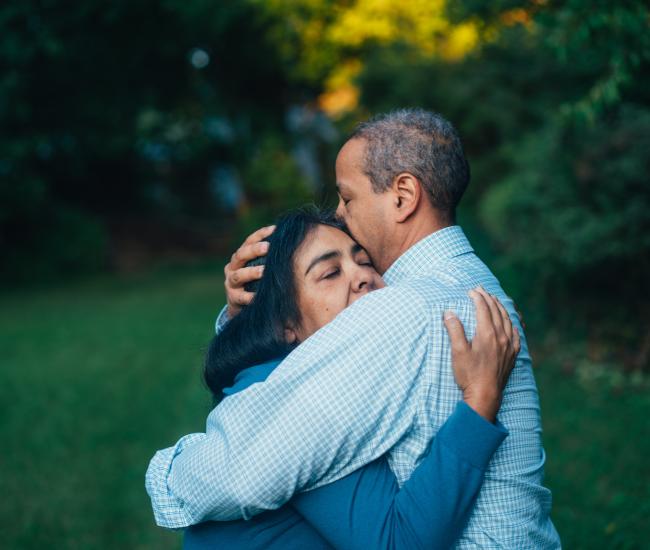 Picture of two people hugging
