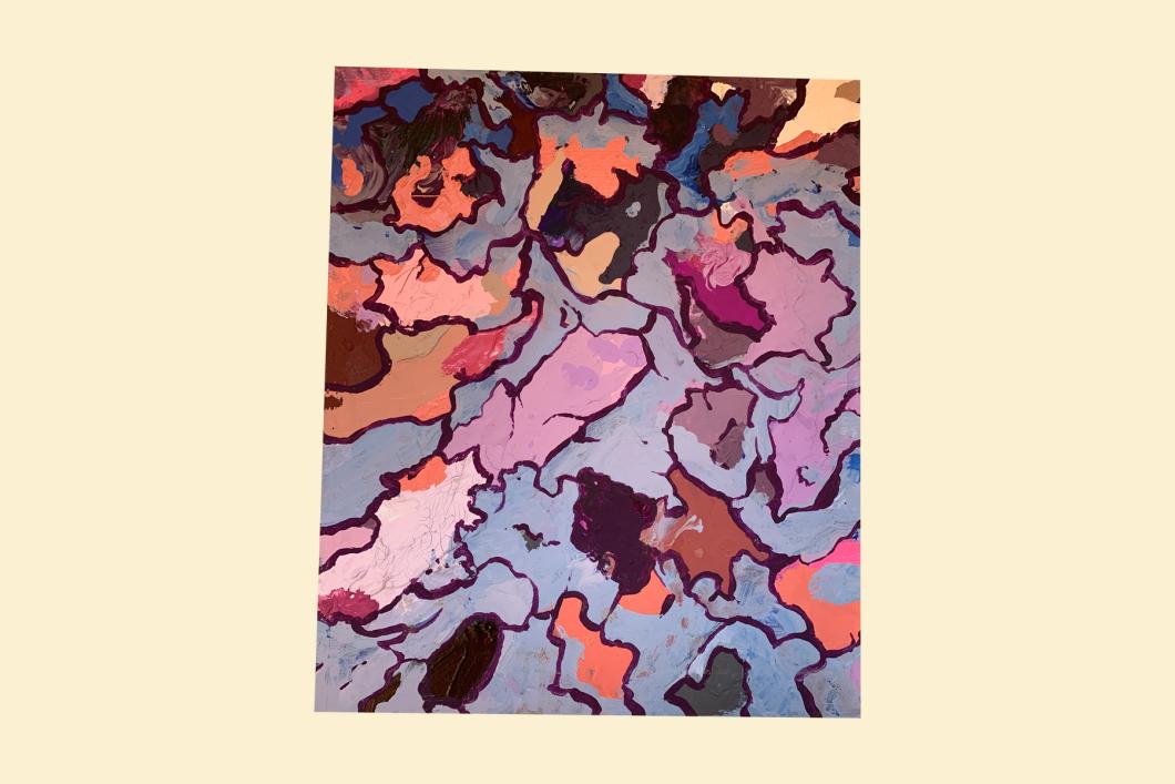 Purple stones, by OPIZUT (15” x 17”) | $40