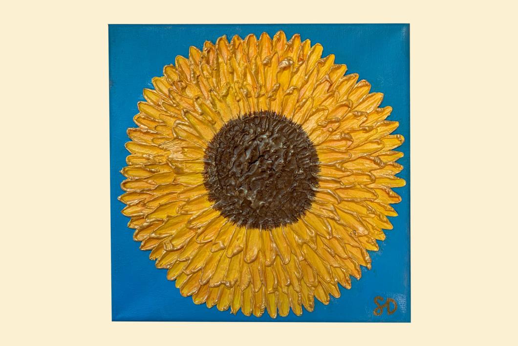 Sunflower, by Sandra Donovan (10”x 10”) | $85
