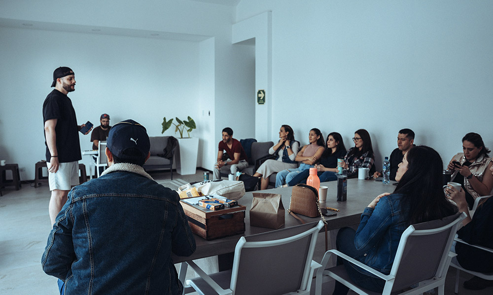 A group session in progress