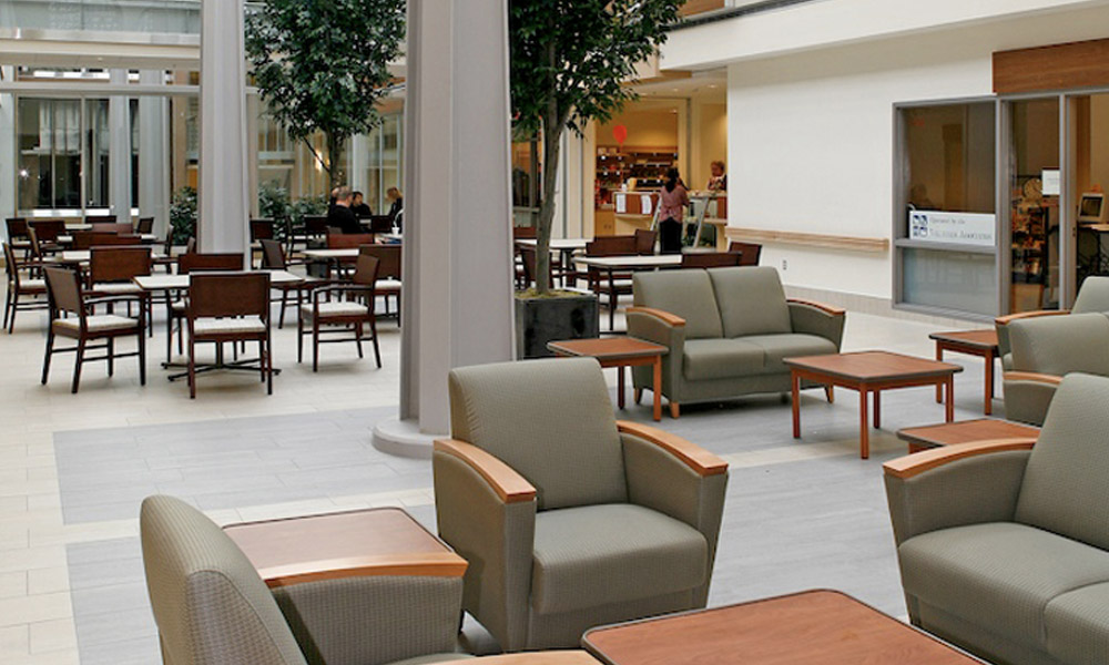 The hospital lobby