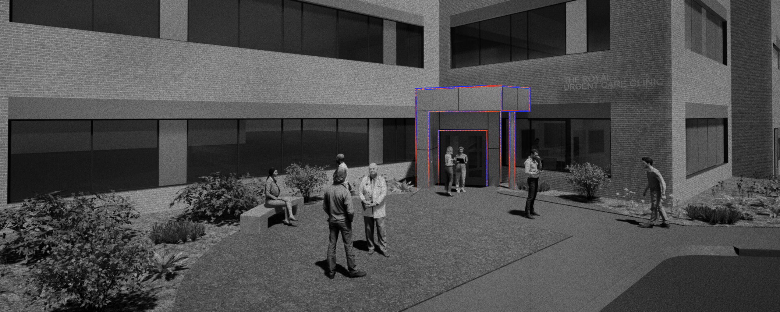 Rendering of The Royal's new Urgent Care Clinic from the outside