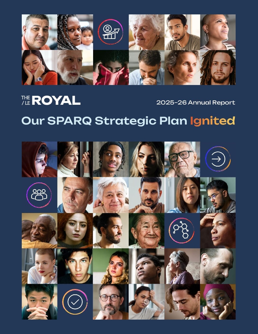 Cover page of 2025-26 Annual Report, featuring a collage of photos of people, along with text reading Our SPARQ Strategic Plan Ingnited