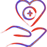Icon of a hand holding an illustrated cartoon heart